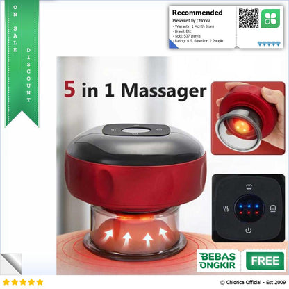 SUOLAER Alat Pijat Bekam Kerokan Elektrik Red Light Therapy Massager DS A23