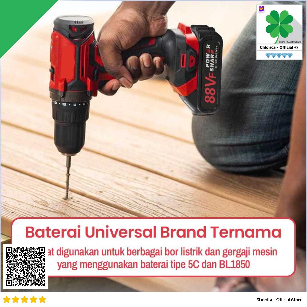 Baterai Lithium 5C BL1850 Electric Power Tool 21V 88Vf