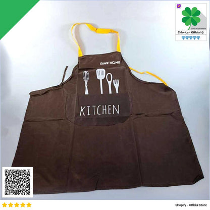 TaffHOME Celemek Masak Apron Dapur Model Kantong Pola Spatula JJ41