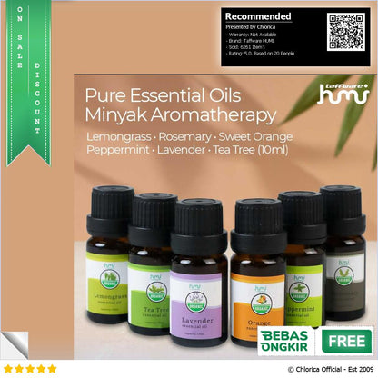 Taffware HUMI Pure Essential Oils Minyak Aromatherapy 10ml 6PCS K E7