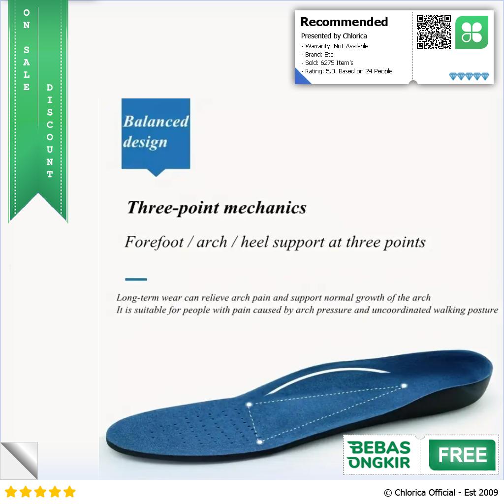 Insole Sepatu Alas Kaki Orthopedic EVA Flatfoot Massage E003