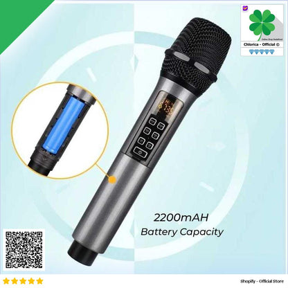 Rellent Mikrofon Karaoke Mic Wireless Portable KTV D300