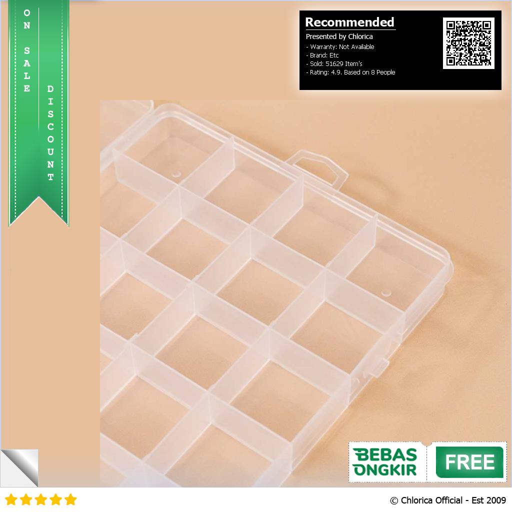 SQUARE Kotak Penyimpanan Perhiasan Grid Box Multifunction Organizer J13 J24