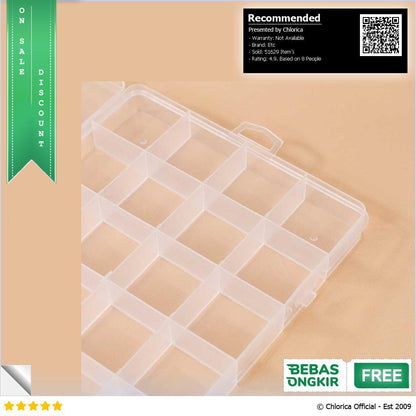 SQUARE Kotak Penyimpanan Perhiasan Grid Box Multifunction Organizer J13 J24