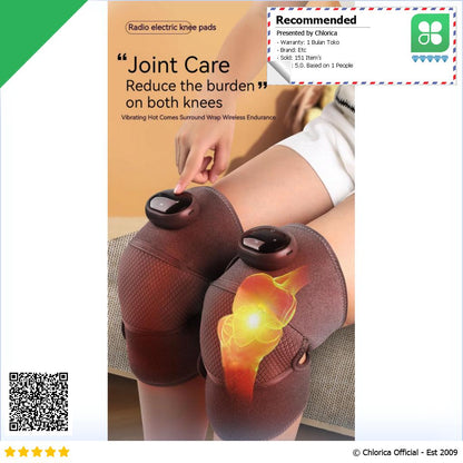 Moajaza Alat Pijat Lutut Terapi Heating Knee Pad 3 Mode Getar D102