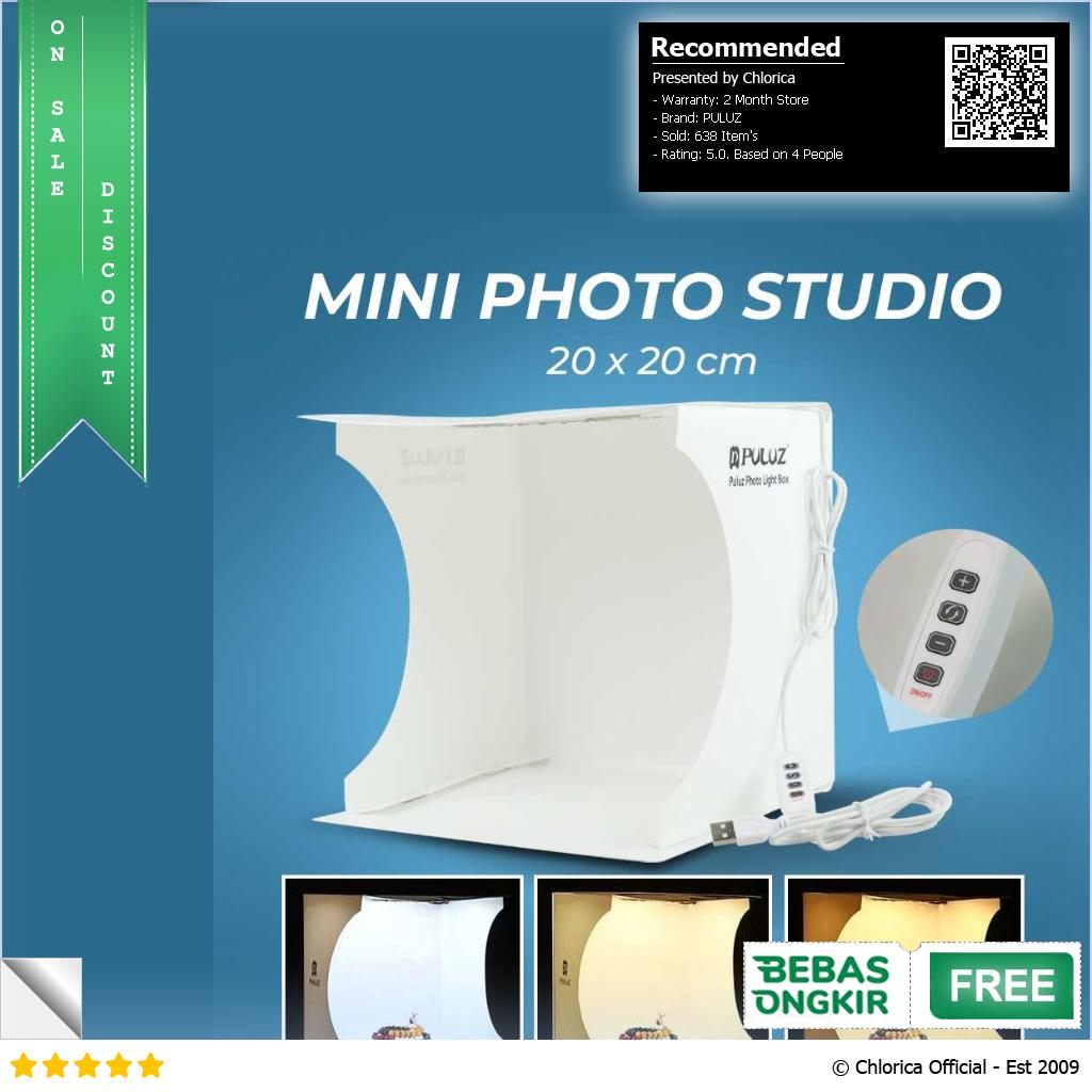 PULUZ Photo Studio Mini Softbox Lightbox Ring Light with 6 Backdrop