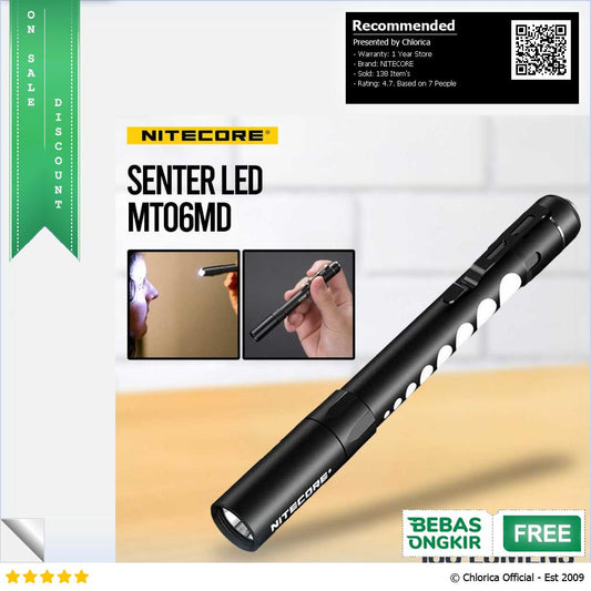 NITECORE Senter LED Nichia 219B 180 Lumens MT06MD