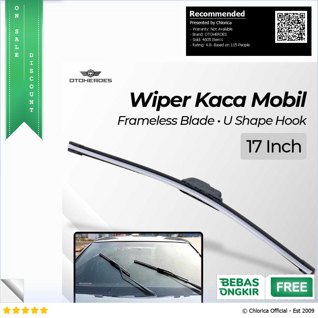 OTOHEROES Wiper Kaca Mobil Frameless Blade U Shape Hook FLY 078