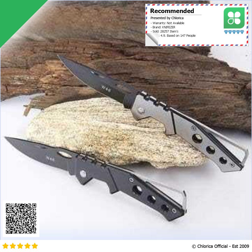 KNIFEZER Pisau Saku Lipat Mini Serbaguna Portable Knife Survival W46