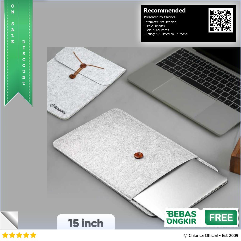 Rhodey Felt Button Style Sleeve Case Laptop Ultrabook DA58