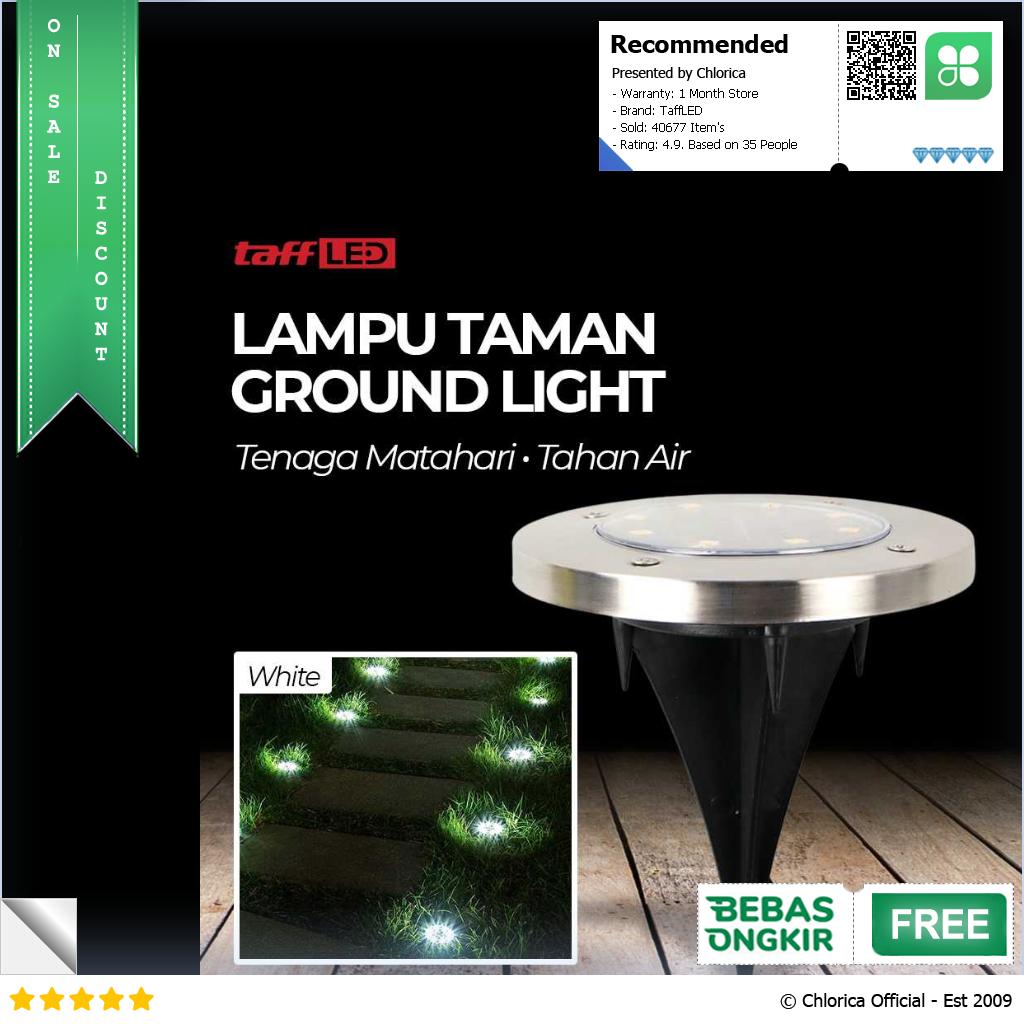 TaffLED Lampu Taman Hias Tanam Ground Light Solar Waterproof 8 LED CL 022