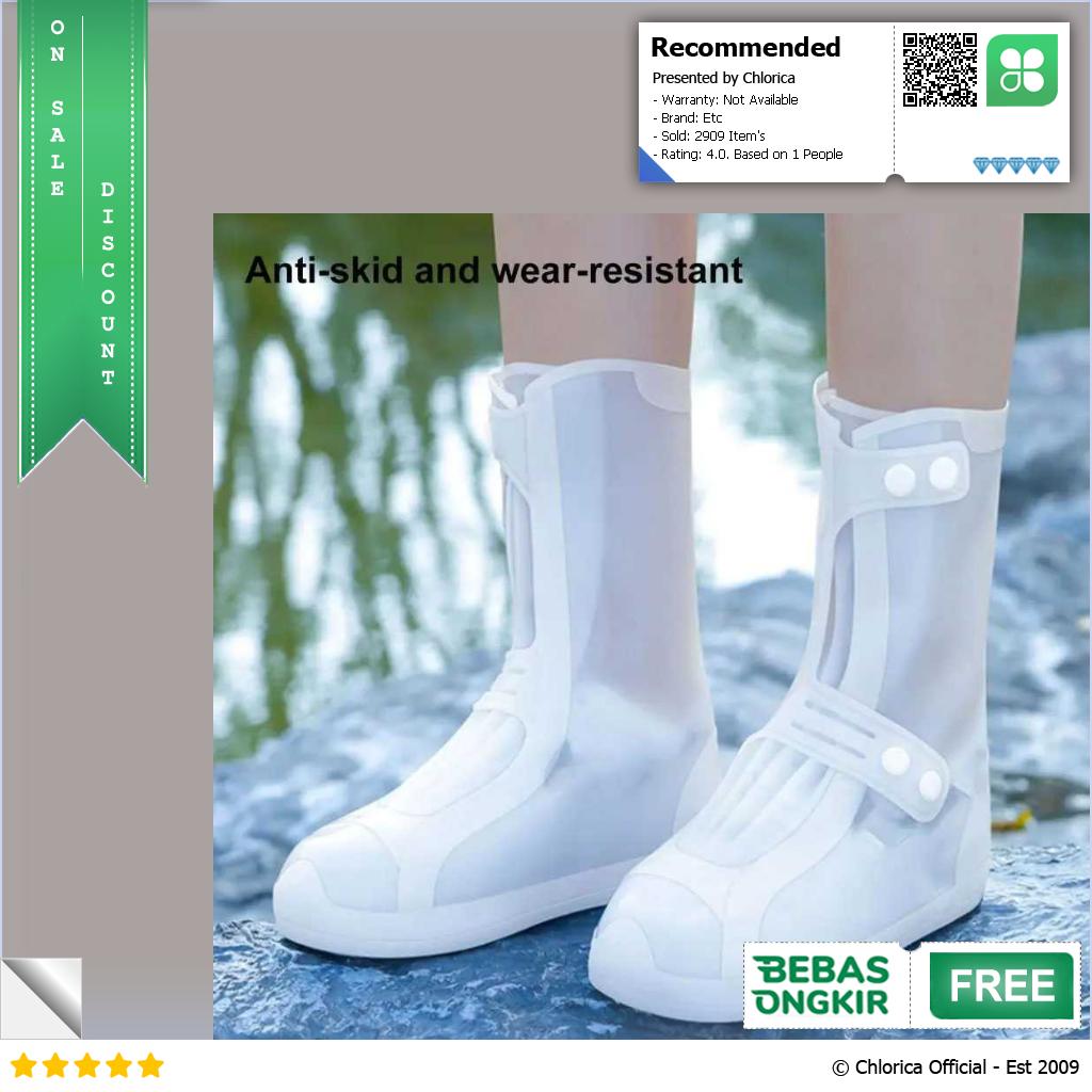 Holajaju Cover Sepatu Pelindung Anti Air Hujan PVC 1 Pair with Buckle H 007