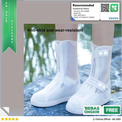 Holajaju Cover Sepatu Pelindung Anti Air Hujan PVC 1 Pair with Buckle H 007