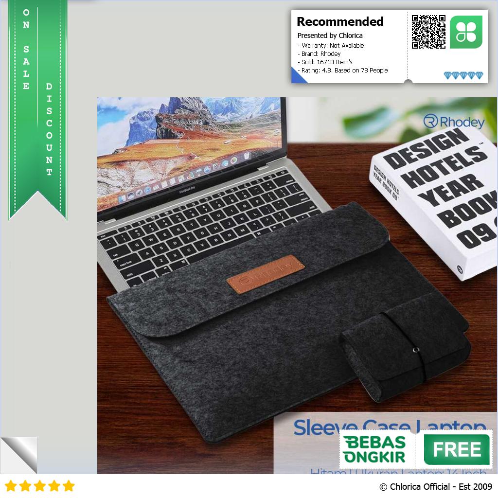 Rhodey Sleeve Case Laptop Macbook Felt with Pouch AK01