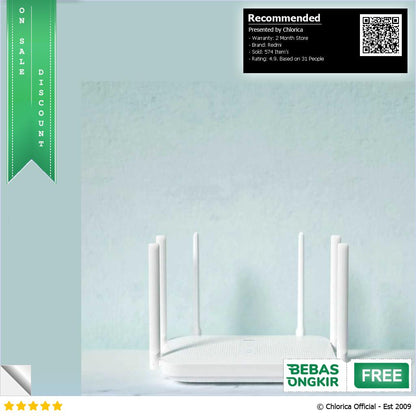 Redmi WiFi Router Gigabit AC2100 2033Mbps with 6 High Gain Antena RM2100