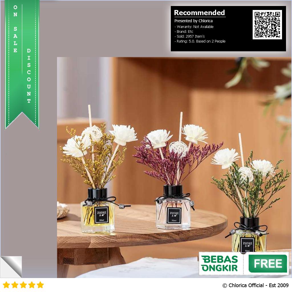 ZUOHE Pengharum Ruangan Aromaterapi Reed Diffuser 50 ml Z203