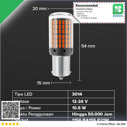 Hamy Lampu Sein Mobil LED 3014 SMD 1156 BA15S P21W 1 PCS BA15S