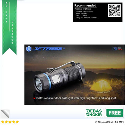 JETBeam Senter LED Luminus SST40 990 Lumens E20R