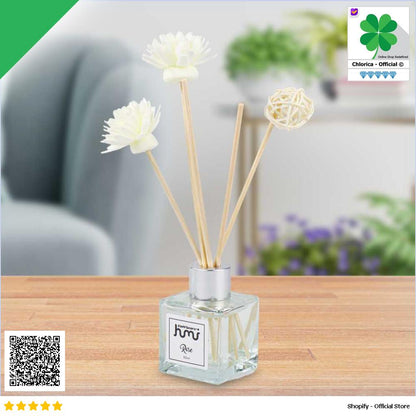 Taffware HUMI Pengharum Ruangan Reed Diffuser with Rattan Sticks 50 ml DF 099