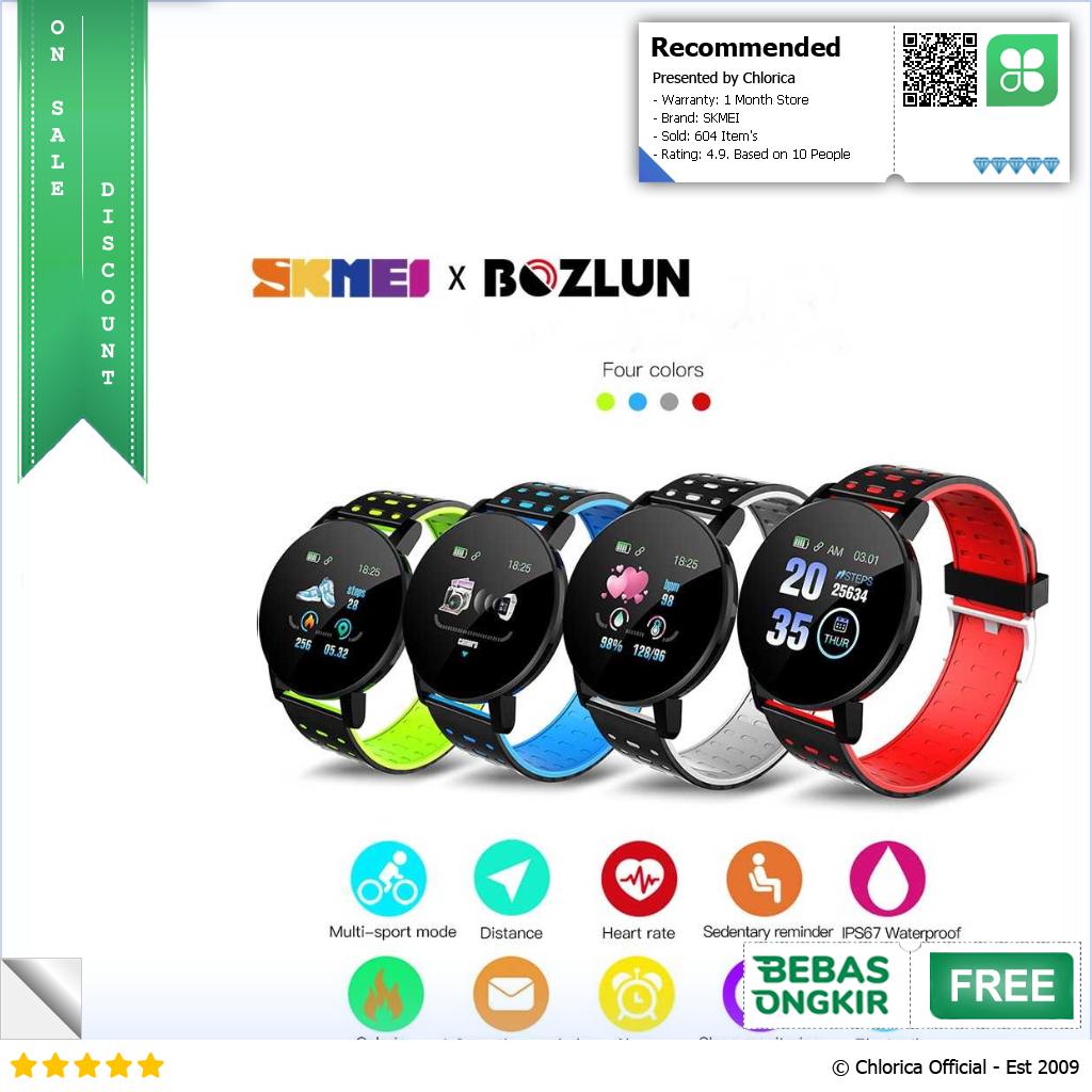 SKMEI Smartwatch Sport Fitness Tracker Heart Rate 119 Plus