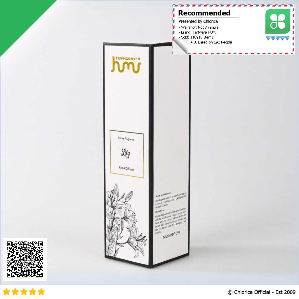 Taffware HUMI Pengharum Ruangan Reed Diffuser with Rattan Sticks 50 ml DF 099