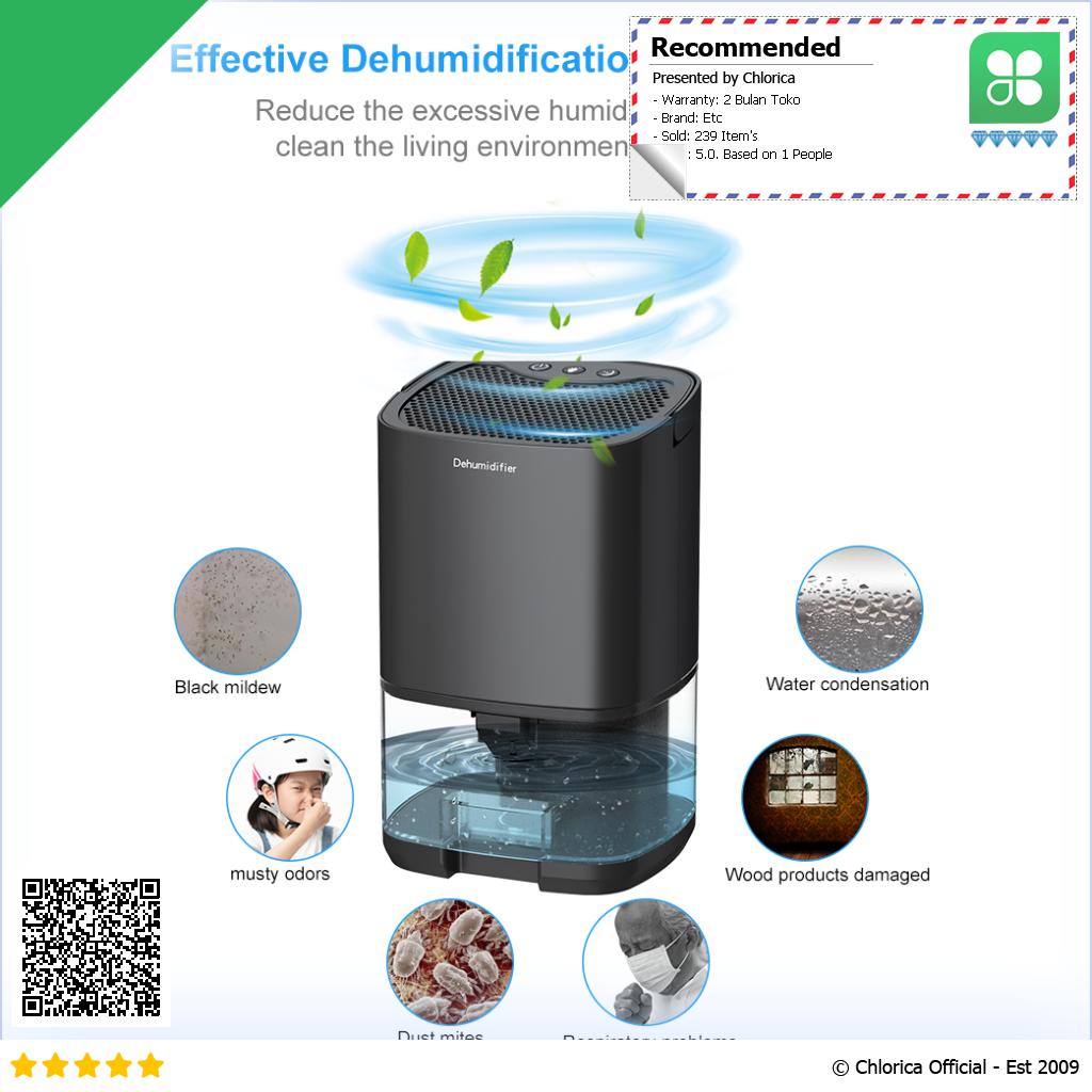 Deleaboa Dehumidifier 2 in 1 Moisture Absorber Anion Purification 1L H2102