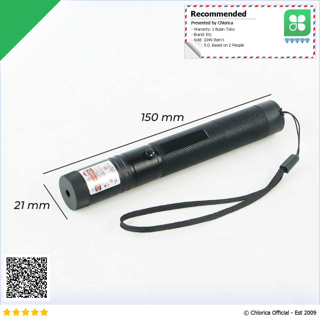 XZV Laser Pointer Presentasi Red Beam 1 MW 650NM with Battery N37