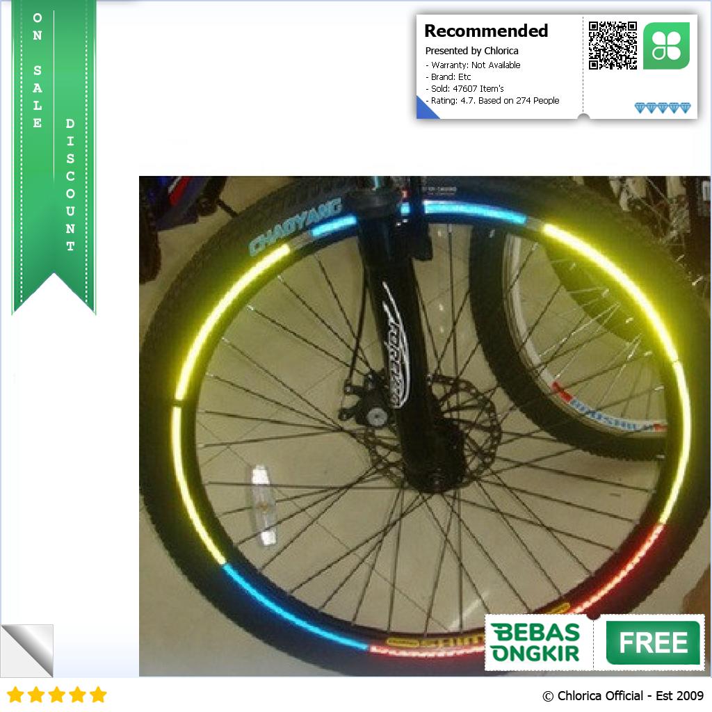 Stiker Roda Sepeda Bicycle Wheel Reflective Sticker 8 Strip A 0001