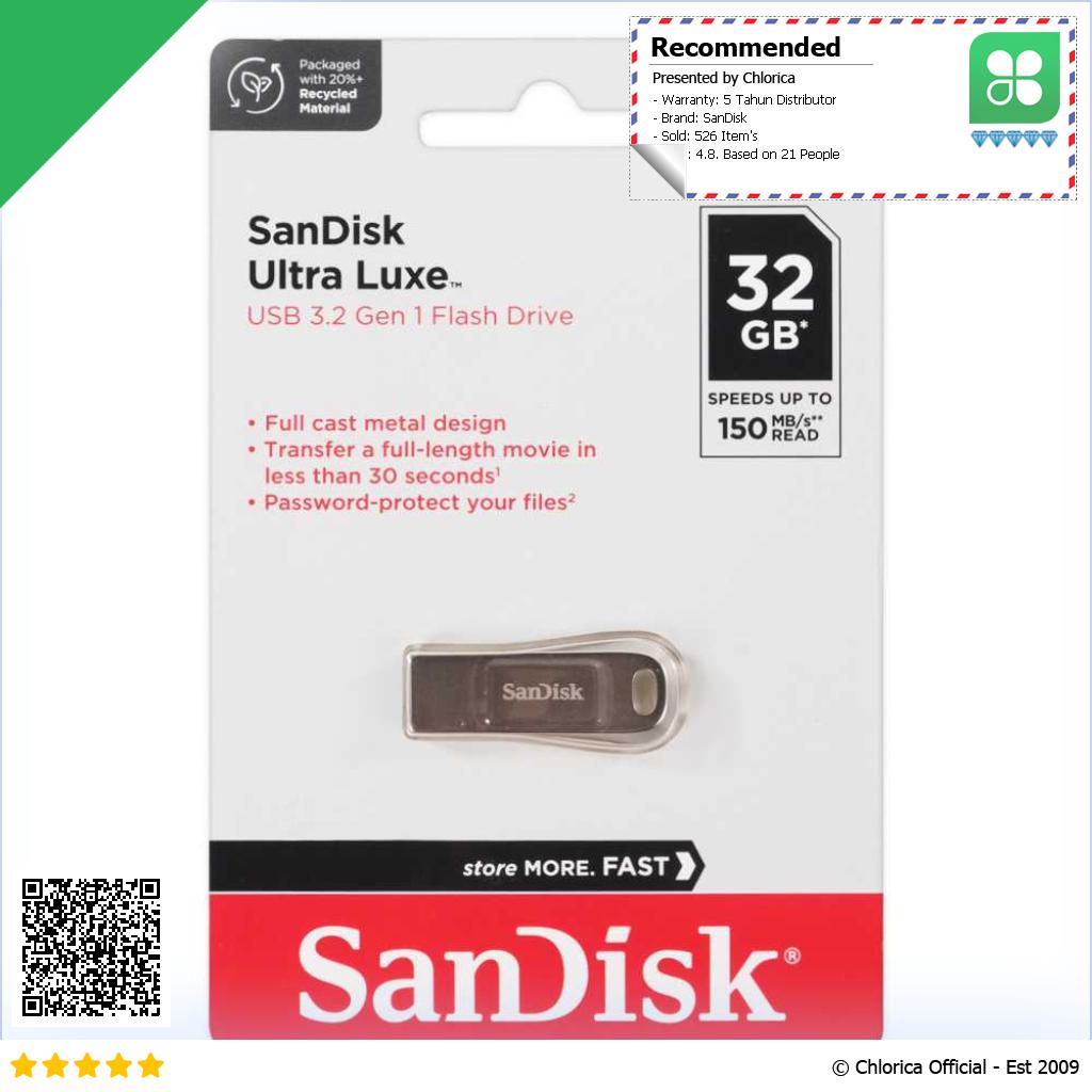 SanDisk Ultra Luxe Flashdisk USB 3.1 Gen 1 SDCZ74