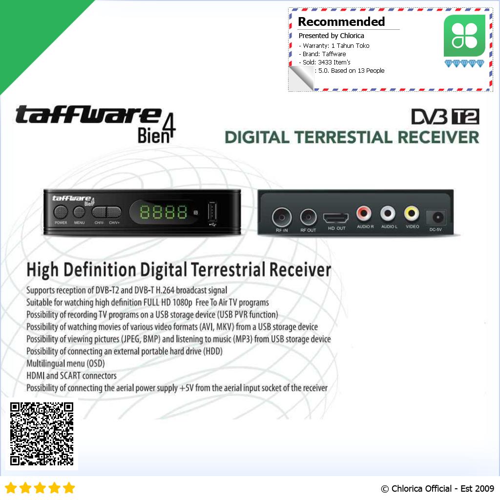 Taffware Bien4 Set Top Box TV Digital H.264 1080P DVB T2