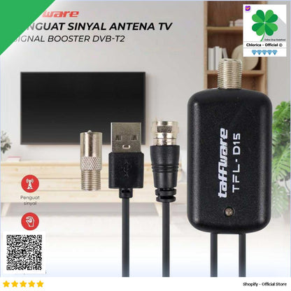 Taffware Penguat Sinyal Antena TV Amplifier Booster DVB T2 TFL D15