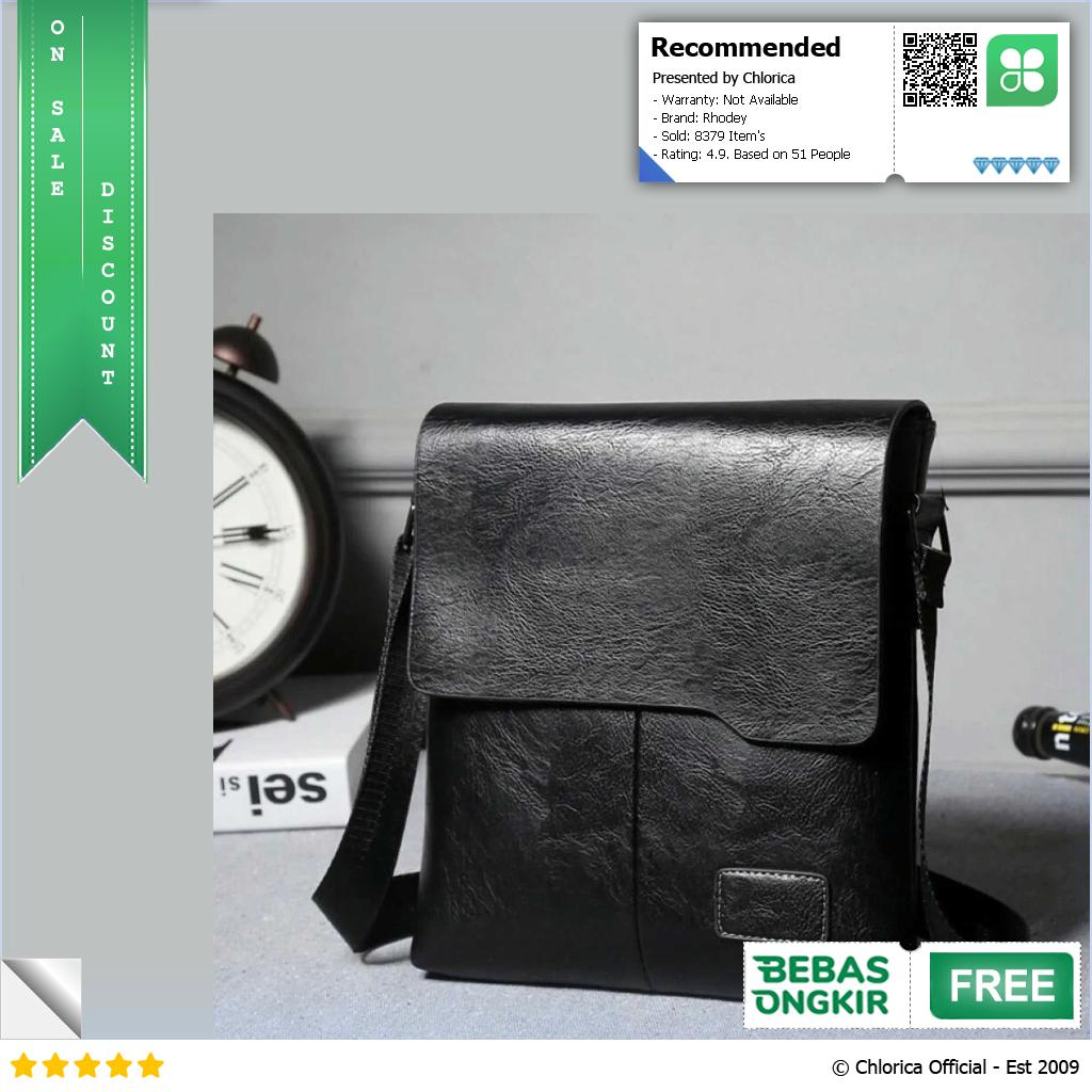 Rhodey Tas Selempang Pria Messenger Bag PU Leather dengan Dompet 898