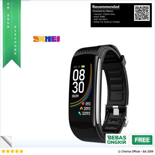 SKMEI Smartwatch Sport Heart Rate Thermometer for Android iOS C6T