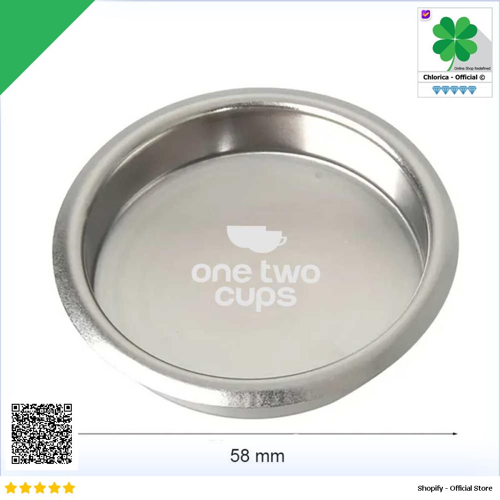 One Two Cups Basket Blind Filter Portafilter Backflush Stainless Steel Y582