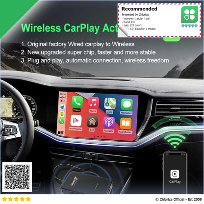 Carlinkit Wireless CarPlay Android Auto Dongle Bluetooth Auto Connect CPC200 CP2A