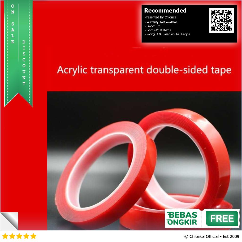 SZBFT Perekat Double Tape Acrylic Adhesive Transparent Sticker J4702