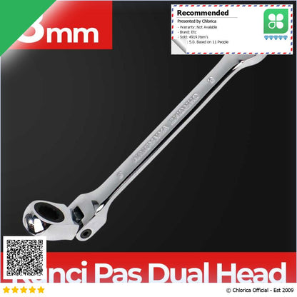 OLOEY Kunci Pas Dual Head Combination Ratchet Wrench Flexible Head CL6 24