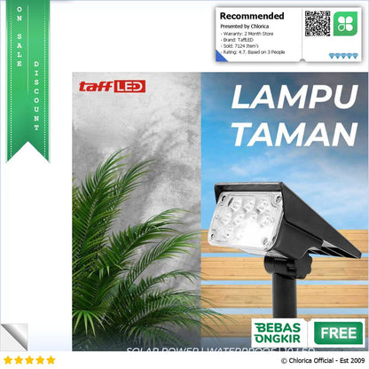 TaffLED Lampu Taman Hias Tancap Solar Power Waterproof 10 LED 2835 TS G2202