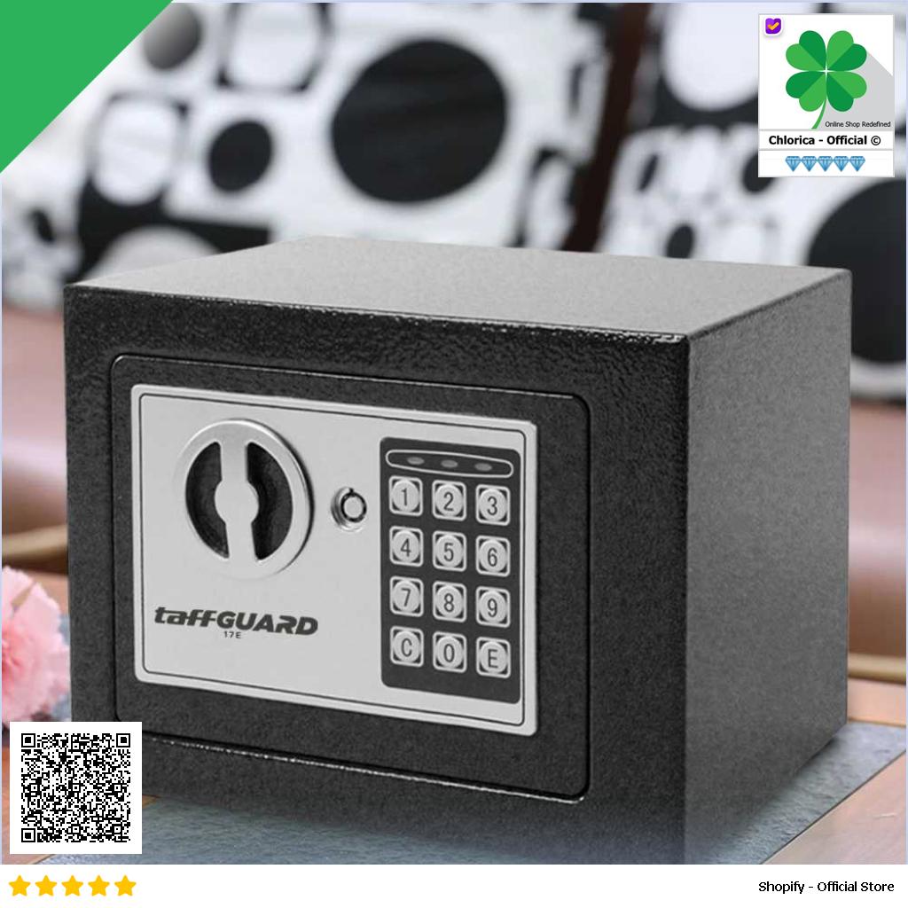 TaffGUARD Kotak Brankas Hotel Mini Password Safe Deposit Box 4.6L 17E