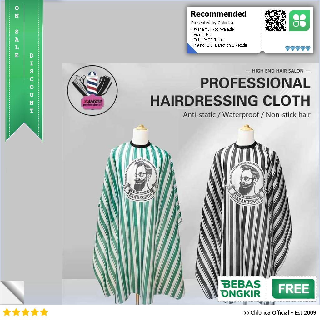 SCHWARZK Jubah Apron Potong Rambut Kip Cape Salon Barbershop Anti Air B04