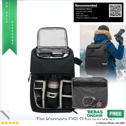 Andoer Tas Kamera DSLR Multifungsi Camera Backpack Waterproof WCB