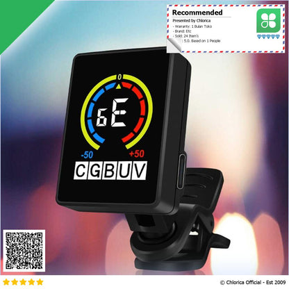 Tooyful Tuner Gitar Digital Color Screen Display Rechargeable T 50