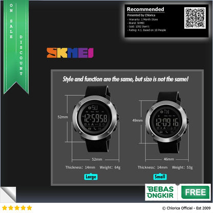 SKMEI Jam Tangan Olahraga Smartwatch Bluetooth 1285 1287