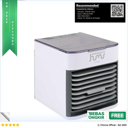 Taffware HUMI Air Cooler Mini Fan AC Kipas Penyejuk Ruangan 400ml K F009