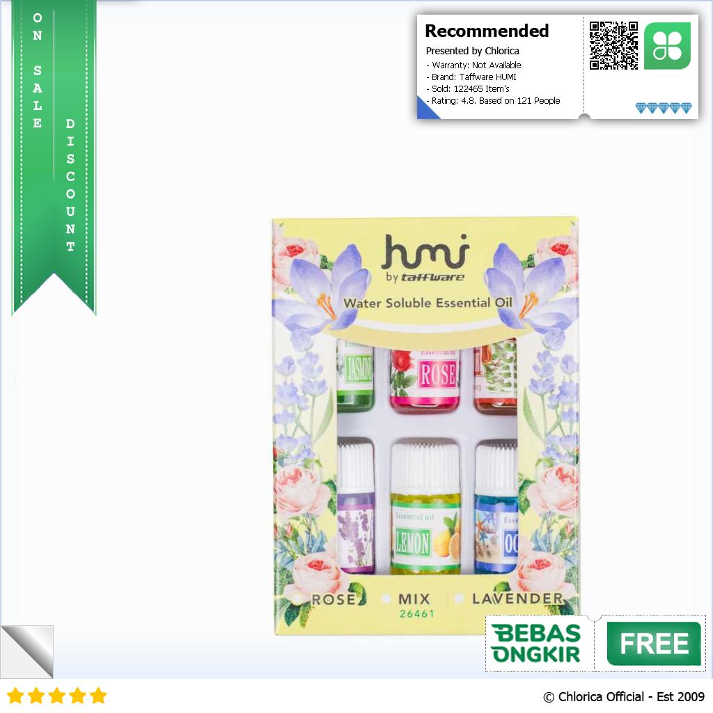 Taffware HUMI Essential Oils Minyak Aromatherapy 3ml 6 PCS 26461