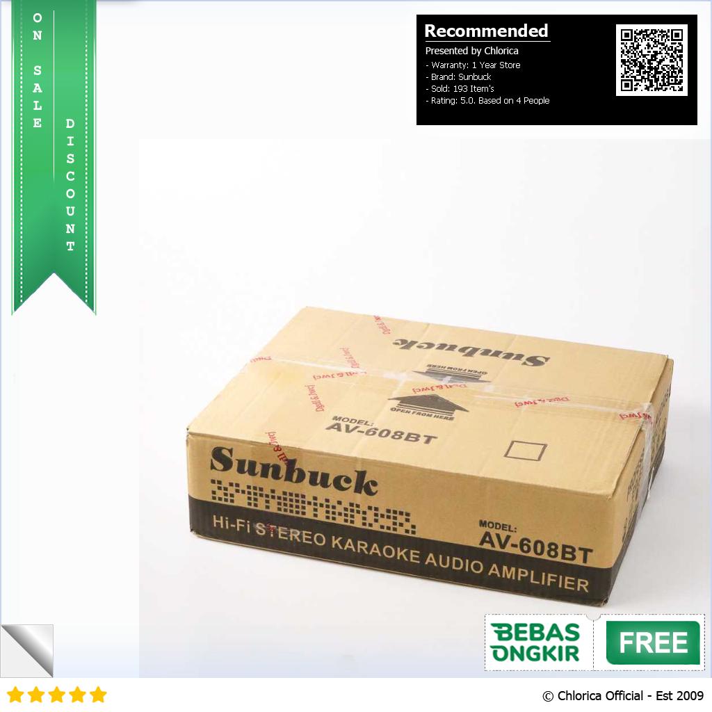 Sunbuck Audio Bluetooth Amplifier Karaoke 5CH 600W AV 608BT