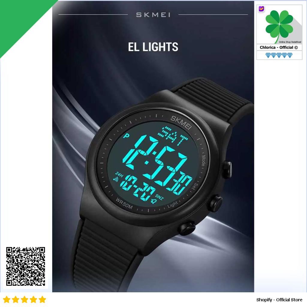 SKMEI Jam Tangan Pria Digital Sport Watch Alarm Waterproof EL Light 1980