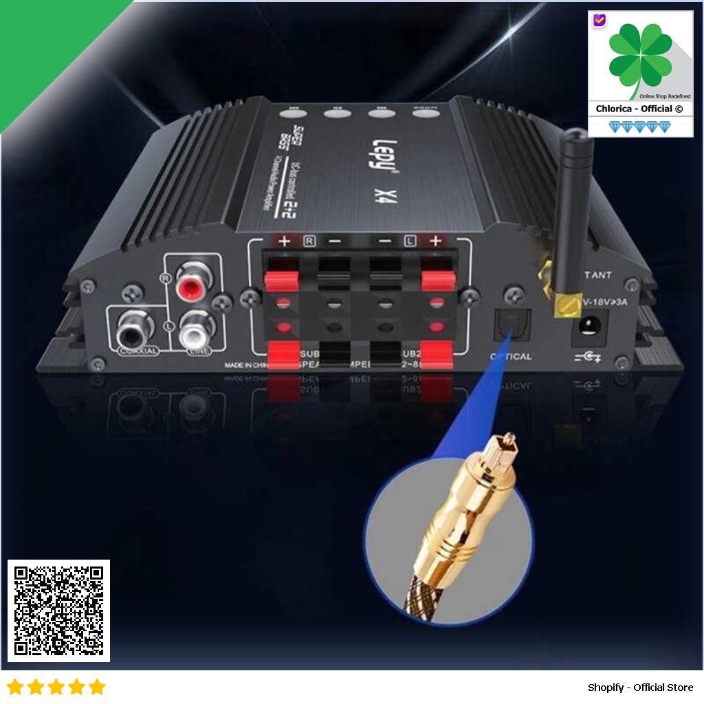 Lepy Audio Amplifier Bluetooth USB TF HiFi Sound Booster with Remote LP X4