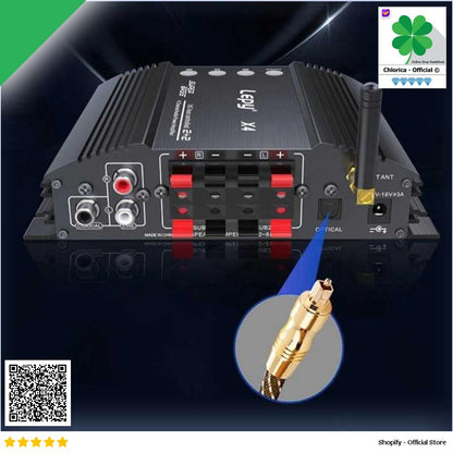 Lepy Audio Amplifier Bluetooth USB TF HiFi Sound Booster with Remote LP X4