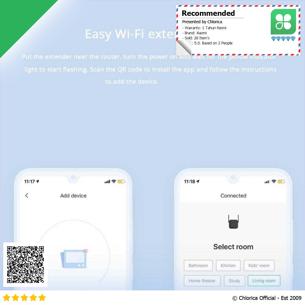 Xiaomi Wifi Repeater 5GHz Wifi Range Extender 1200Mbps AC1200